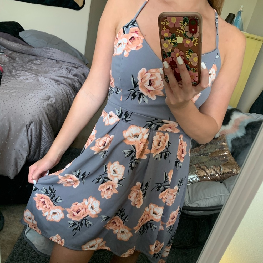NWT Charolette Russe High-Low Flower Print Dress